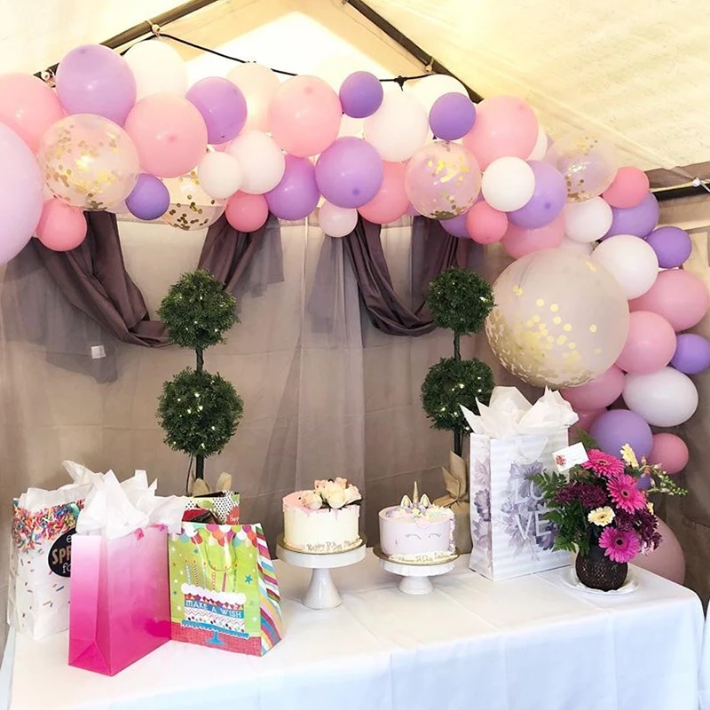 WEIGAO розовые белые воздушные шары-гирлянды Арка с воздушными шарами украшения