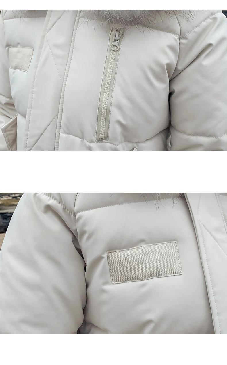 JOJX 2019 новый тонкий большой меховой воротник зимняя куртка для женщин с капюшоном