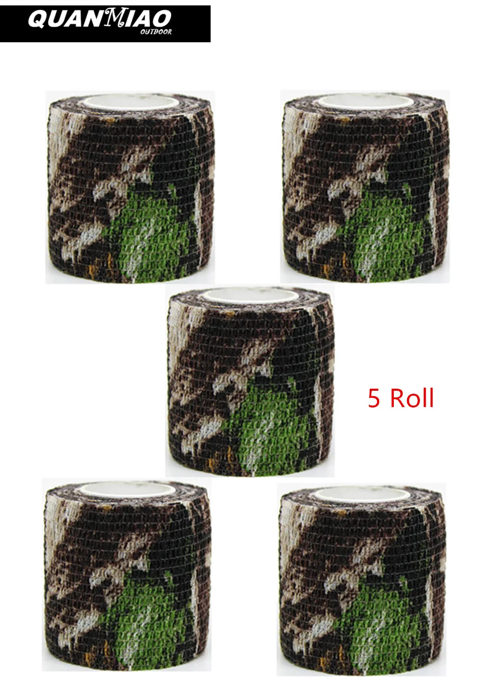 Swamp Camo QuanMiao 5 рулонная Камуфляжная Лента самоклеящаяся пленка Военная камуфляжная стрейч-повязка для ружья винтовки кемпинга охотничье оборудование 5 цветов - Цвет: Swamp Camo
