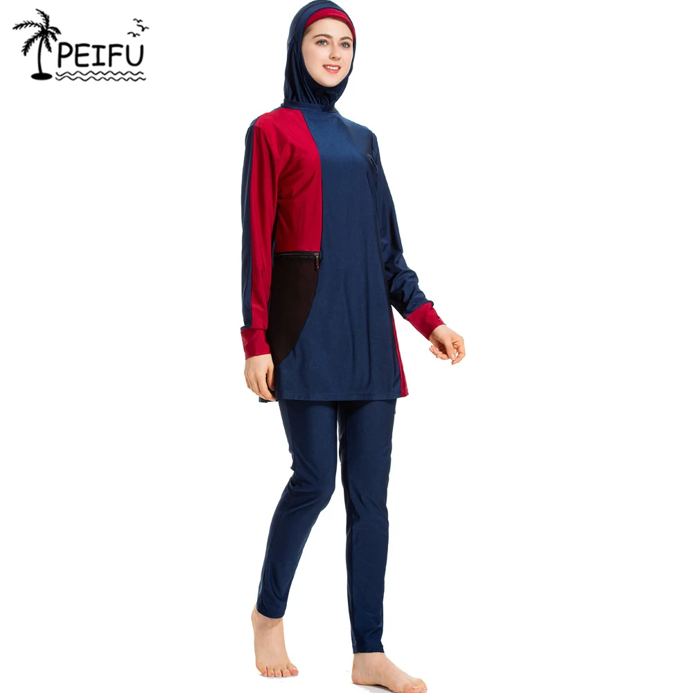 Пэй-фу Мусульманский купальник размера плюс купальники мусульманские для женщин