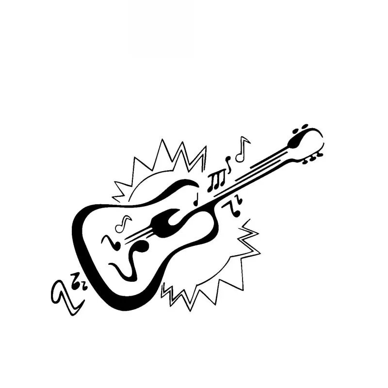 Персонализированная гитара рок музыкальный символ модная наклейка для