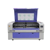cnc laser cutting machine akj1390h with water chiller for steel and nonmetal