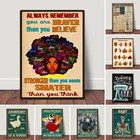 Вдохновляющие положительные плакаты, всегда помните, что вы сbravер, картины на холсте, винтажные настенные картины для гостиной, домашний декор