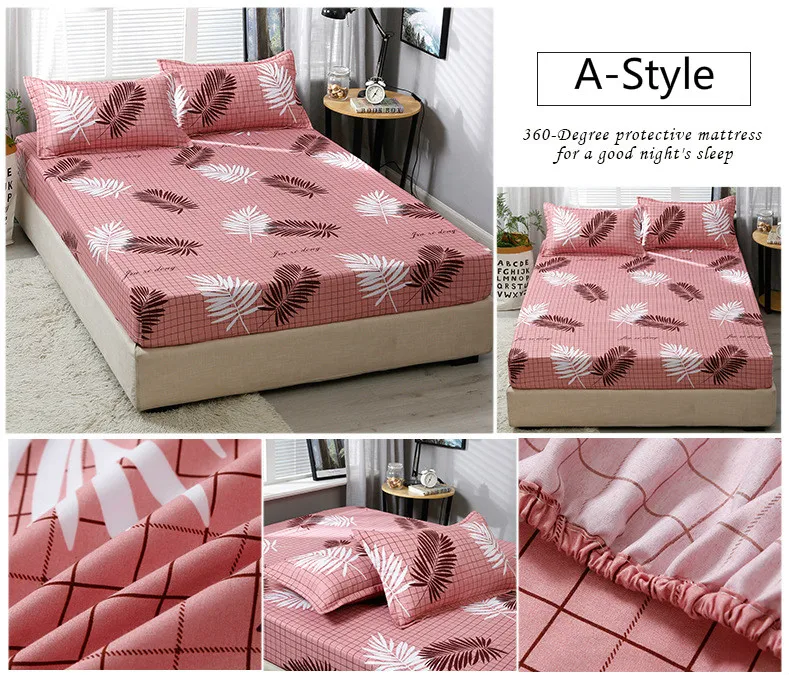 Простыня из полиэстера с рисунком животных эластичная резиновая наволочка для