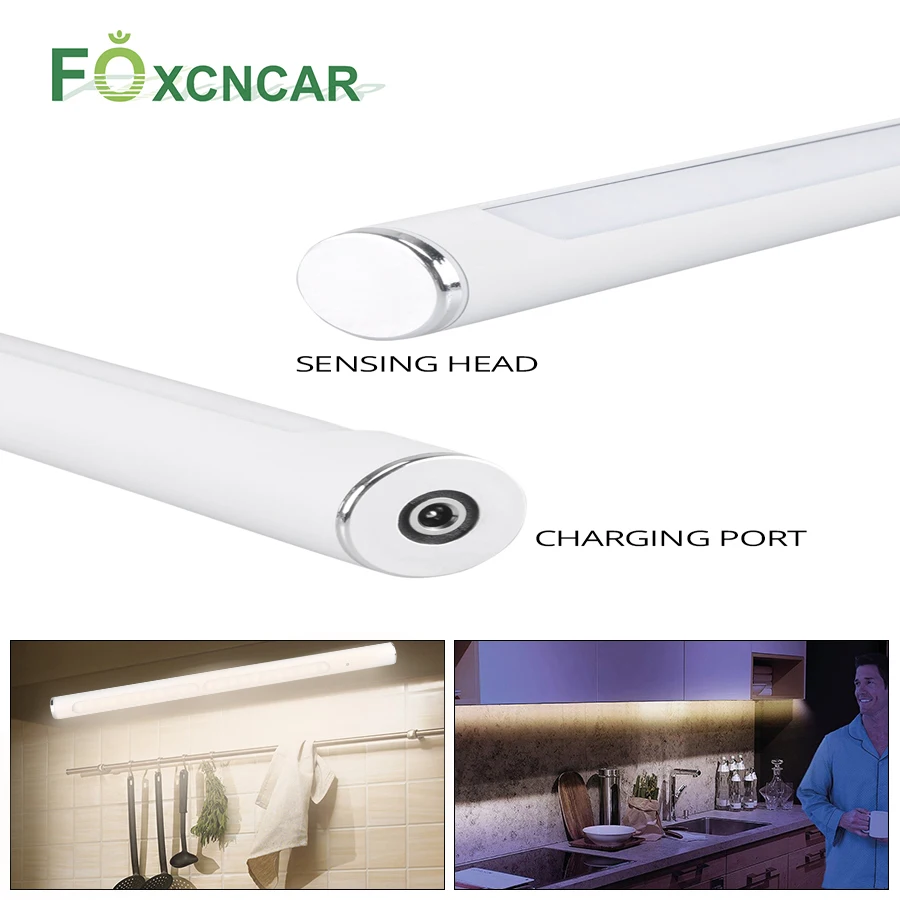 Светодиодный сенсорный ночник с USB зарядкой 22 светодиода для подсветки шкафа