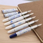 Ручка перьевая китайская, средний наконечник, 1 шт., для бизнеса, офиса, школьные письменные принадлежности