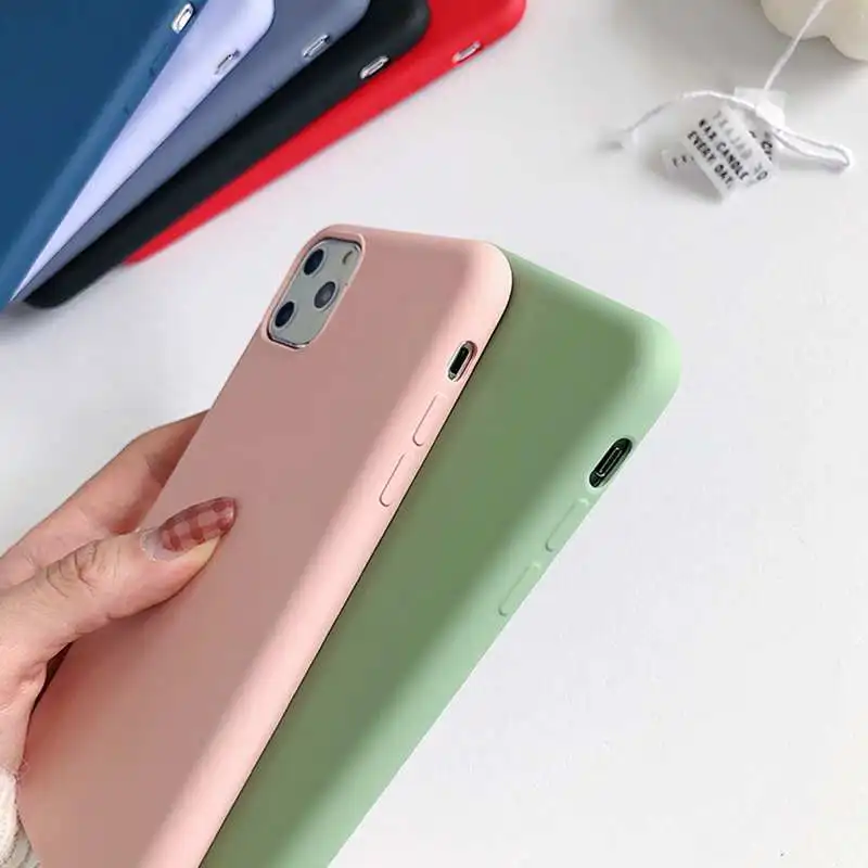 Чехол карамельного цвета для iPhone 11 Pro X XR XS Max 5 s se 6 6s 7 8 Plus модные простые однотонные