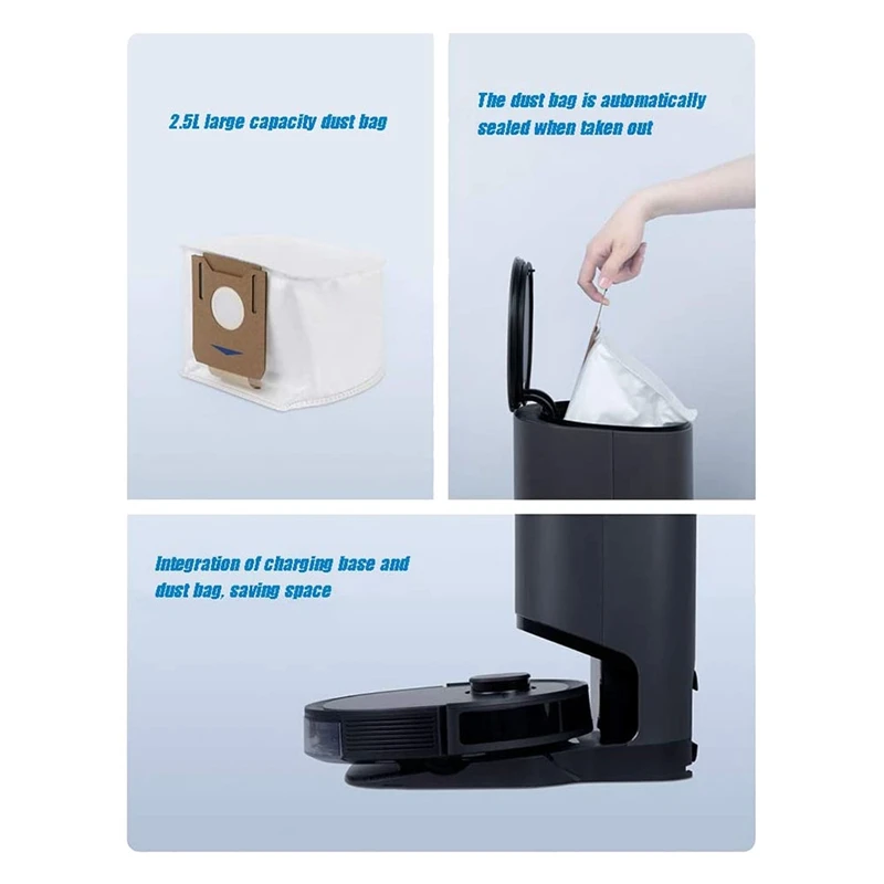 

5 Pcs Leakproof Dust Bag for ECOVACS DEEBOT OZMO T8/T8AIVI Robot Vacuum Cleaner Replacement Accessories Parts Kits
