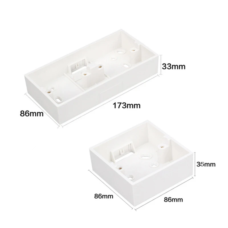 Настенный монтажный ящик SANDIY для внешних настенных выключателей и розеток 86 мм *