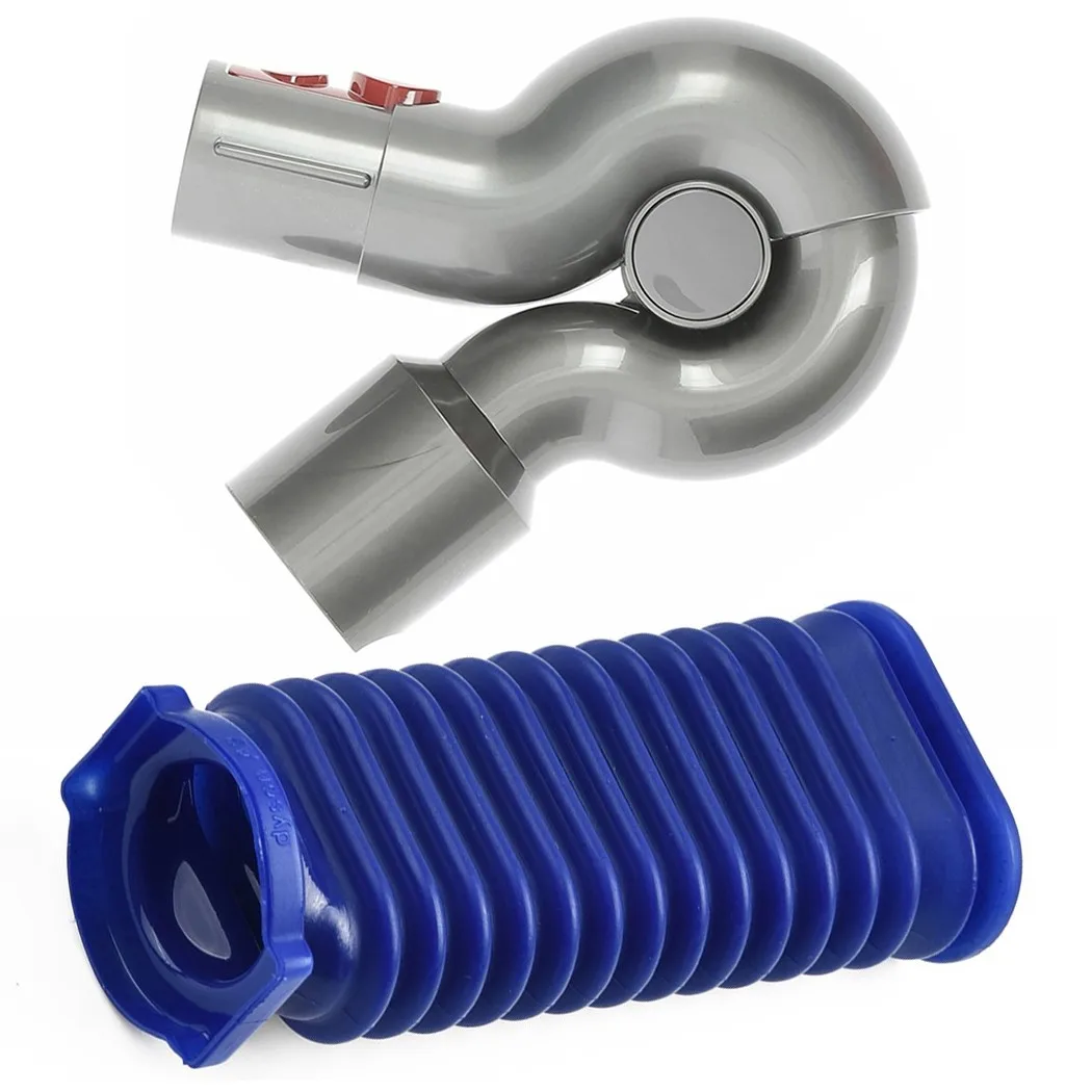 

Suitable For Dyson V7 V8 V10 V11 Steering Elbow + Soft Velvet Suction Head Blue Hose 1*Quick Release Up Top Adaptor