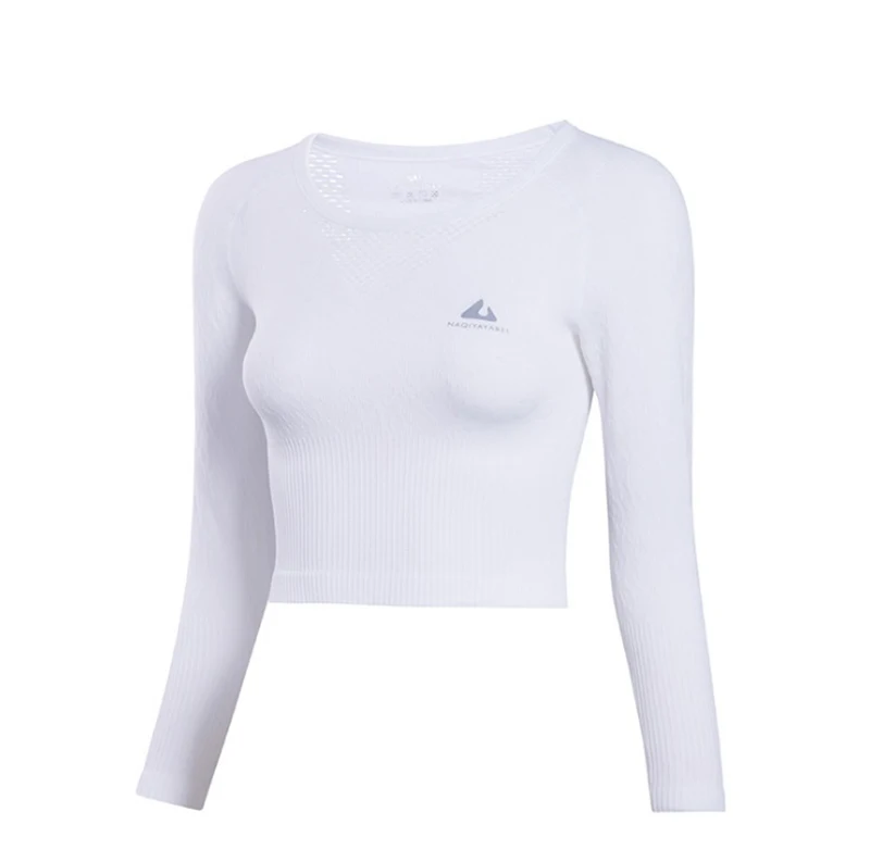 Женская модная короткая спортивная быстросохнущая воздухопроницаемая рубашка