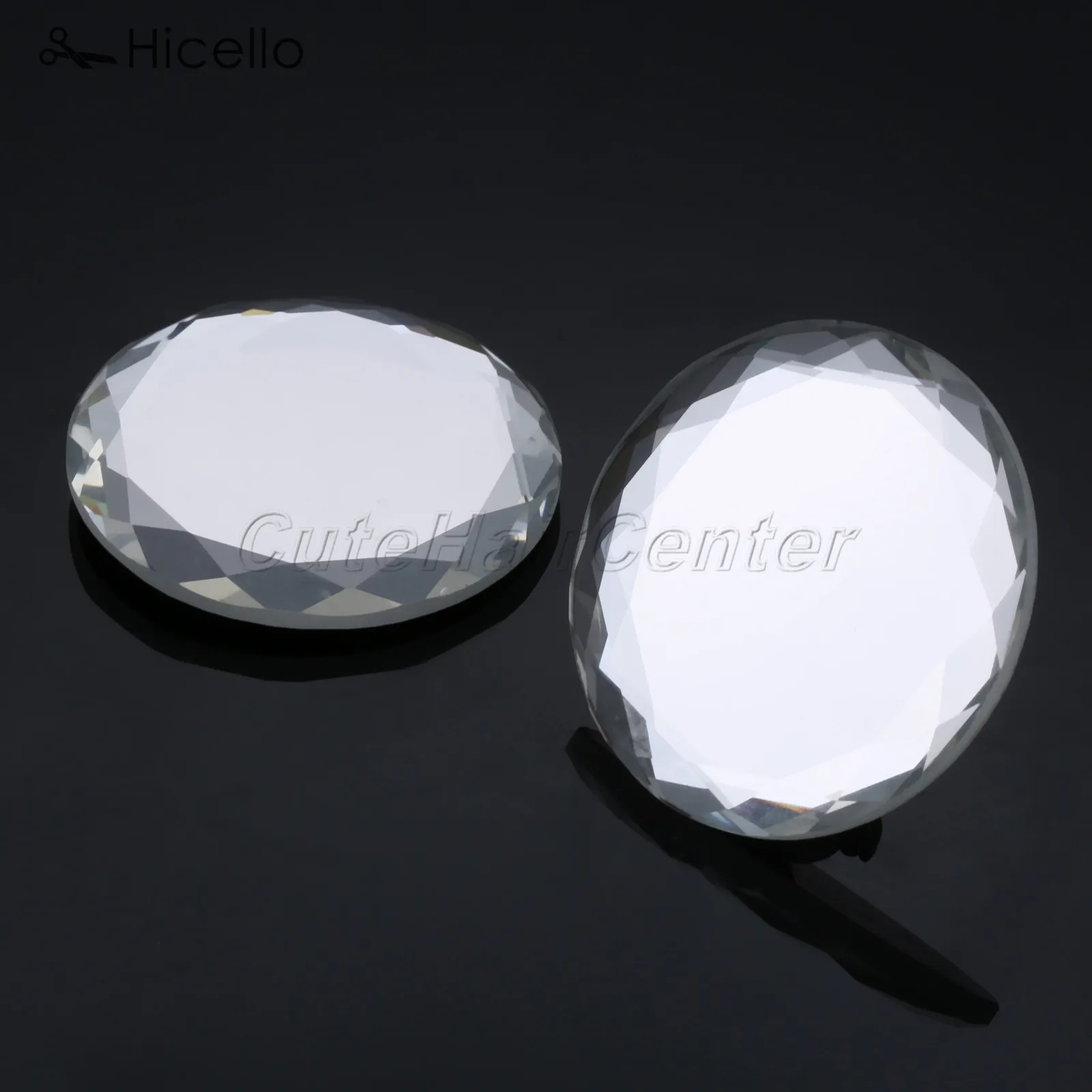 1 Набор граненых стеклянных плоских столешниц с плоской задней частью ювелирного