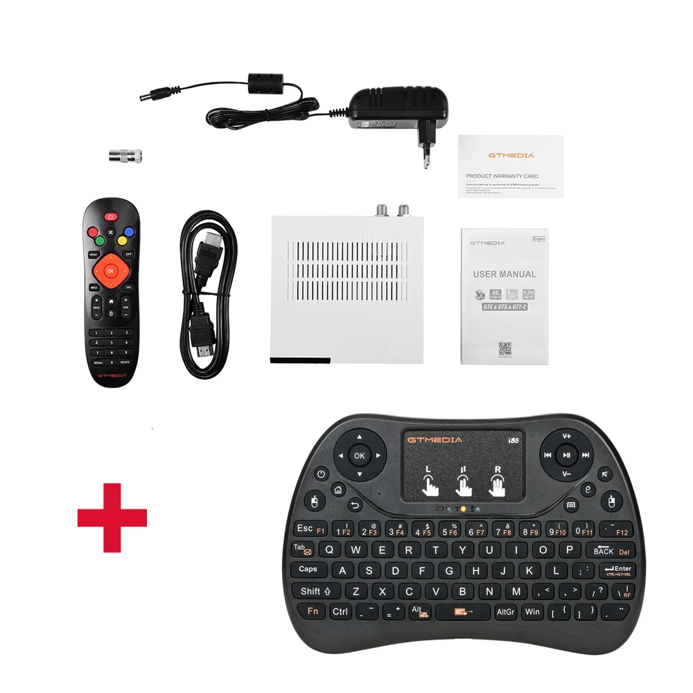 GTV BOX AND CCCAM GTmedia GTC Smart tv BOX DVB-T2/S2/Cable ISDBT android 6,0 wifi H.265 поддержка World DIP tv m3u Netflix cccam Youtube Android tv BOX - Цвет: GTV BOX AND CCCAM