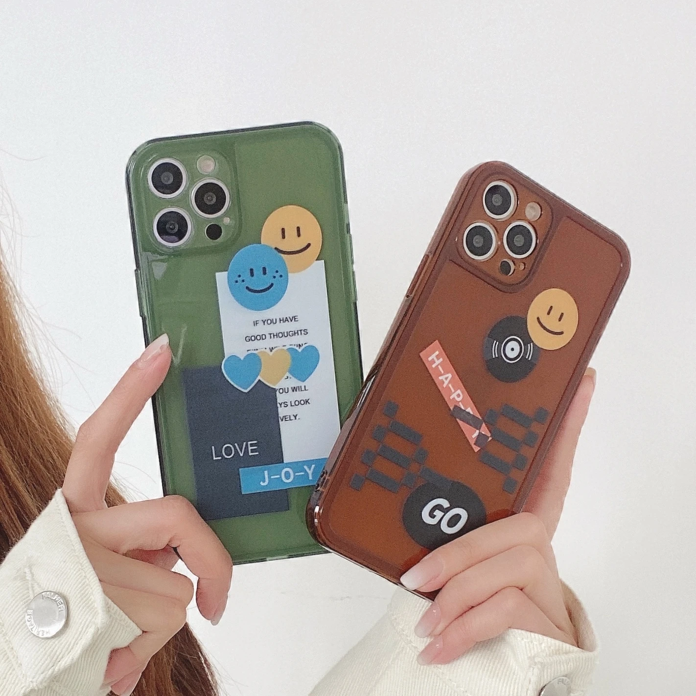 

12 Pro Max Case Letter Amber Clear Silicone Cover For iPhone 7 8 Plus XS MAX XR X SE 2020 Cute Smile inspire Letter Cases 11 Pro