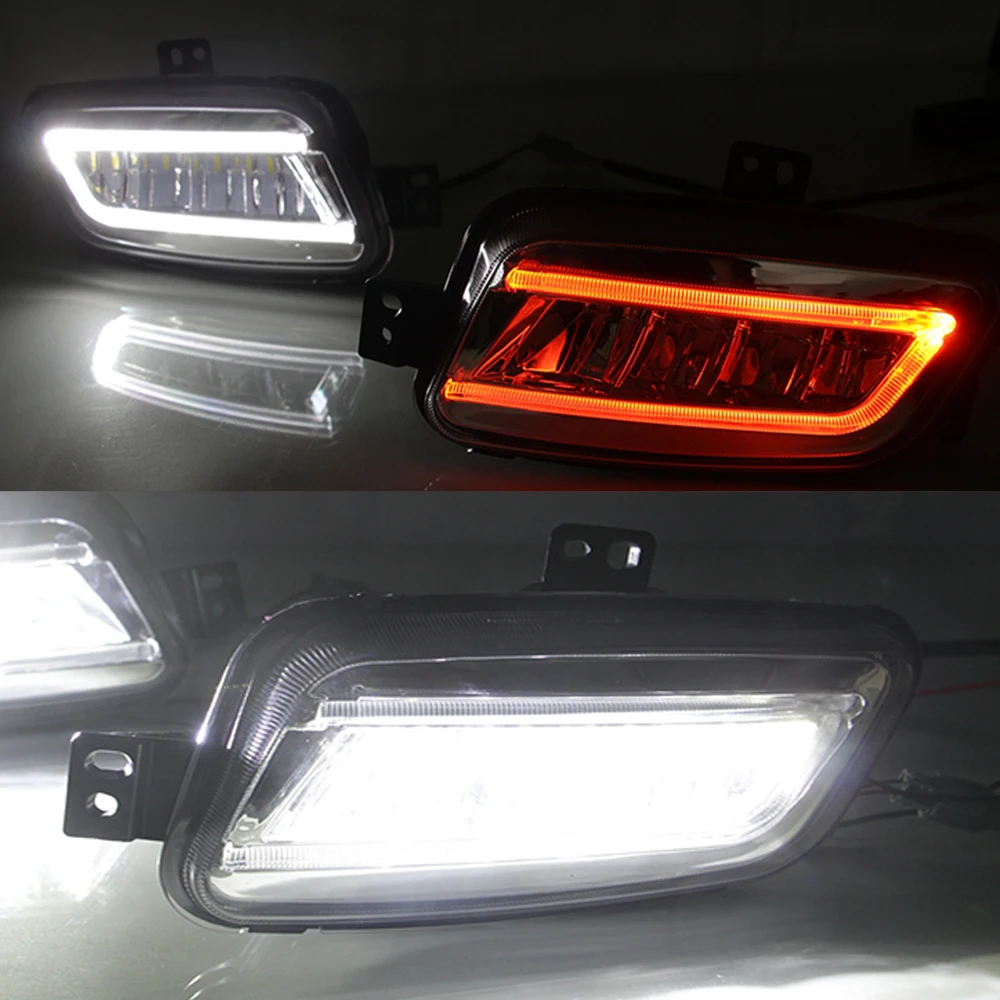 Автомобильная проблесковая стиль для Ford Everest 2016 2017 2018 2019 светодиодный DRL Дневной