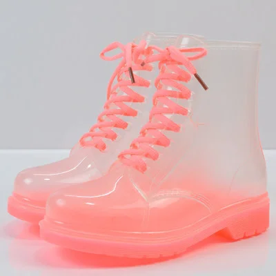 

Transparent jelly rain shoes women's water shoes rain boots waterproof shoes high tube middle tube fashion short tube