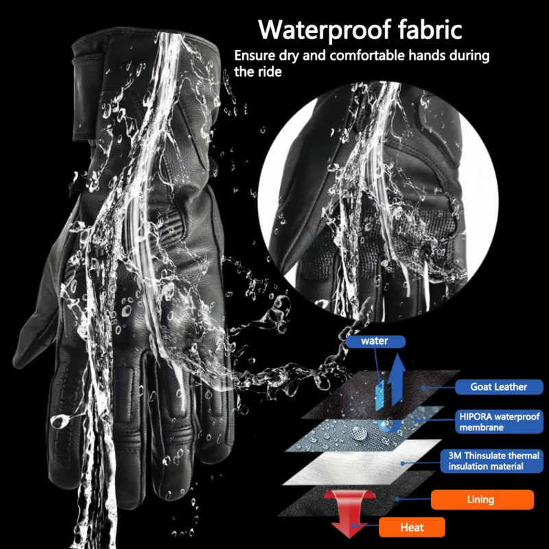 Мотоциклетные водонепроницаемые перчатки с пальцами для мужчин и женщин |