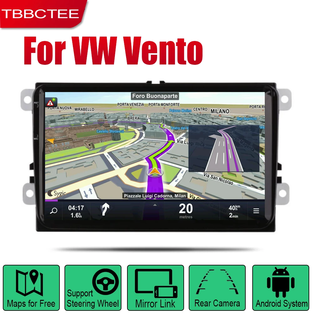 

Android 2 Din Auto Radio For Volkswagen VW Vento 2005~2018 Car Multimedia Player GPS Navigation System Radio Stereo WIFI BT