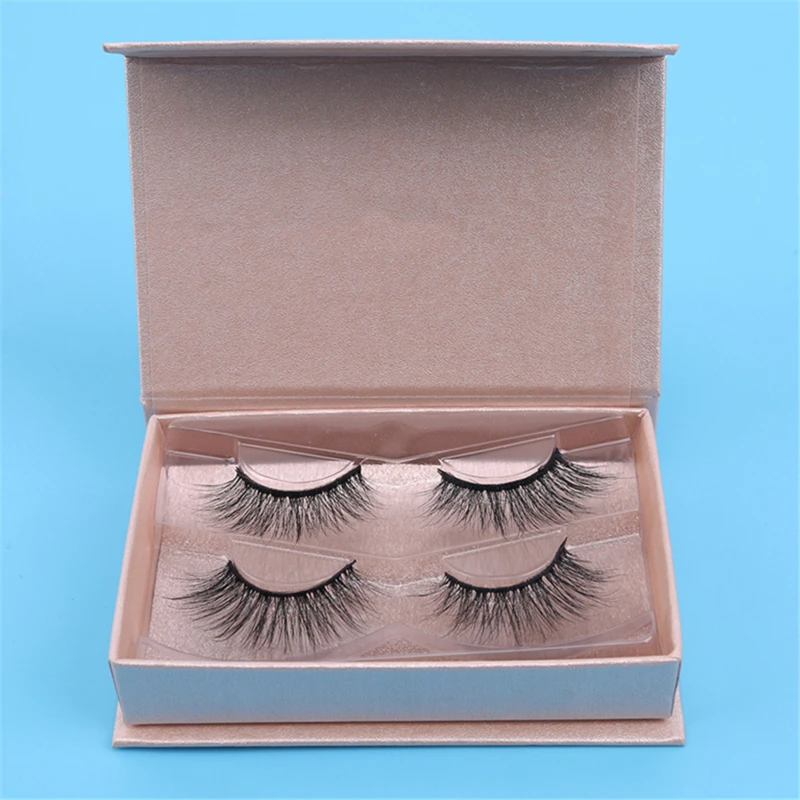 2 пары натуральных искусственных длинных ресниц для макияжа 3d норковые ресницы