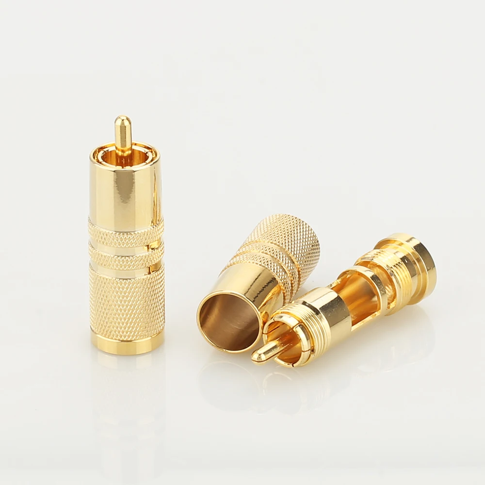 Высококачественный Штекерный разъем RCA серии SRCA VB448G с позолоченной пластиной