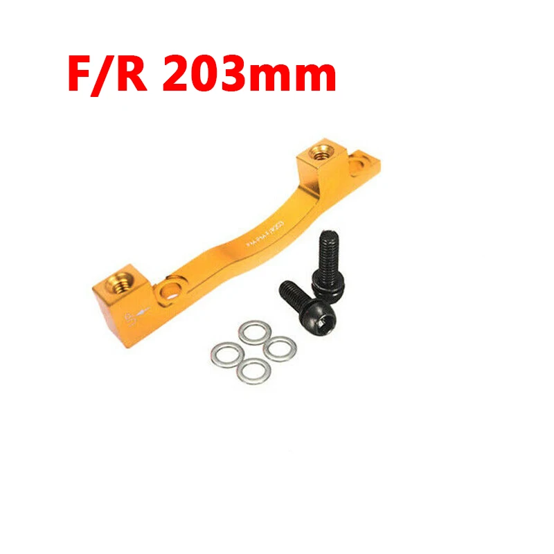Gold F-R203mm MTB велосипедный дисковый тормоз адаптер алюминиевый Маутейн велосипед дисковый тормоз ротор крепление передний задний суппорт 180/203 мм Аксессуары для велосипеда PM-PM - Цвет: Gold F-R203mm