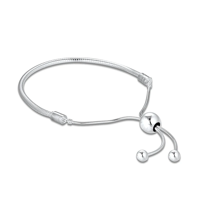 CKK браслет скользящая цепочка браслеты для женщин Pulseira Feminina Masculina Pulseras Mujer серебро