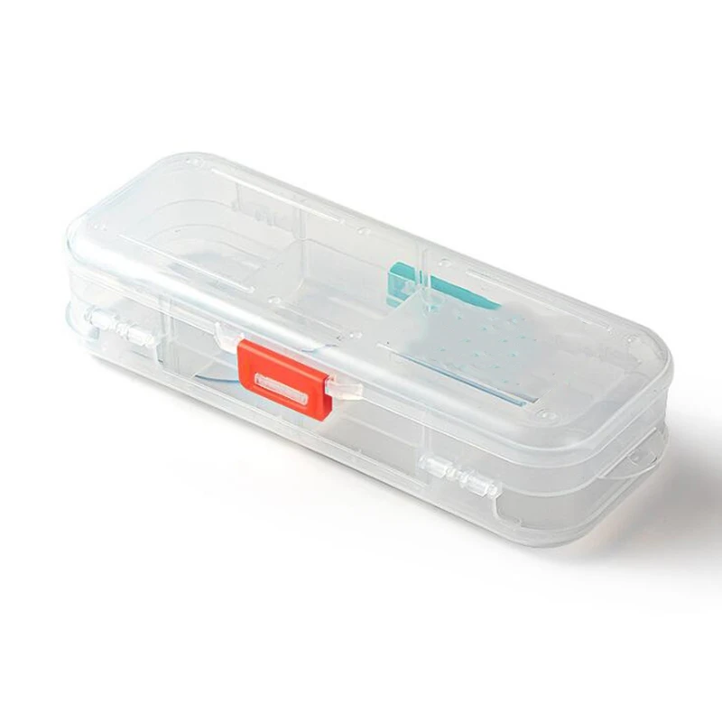 

Прозрачная двухслойная школьная коробка для карандашей-коробка для канцелярских принадлежностей, регулируемый чехол для карандашей, орга...