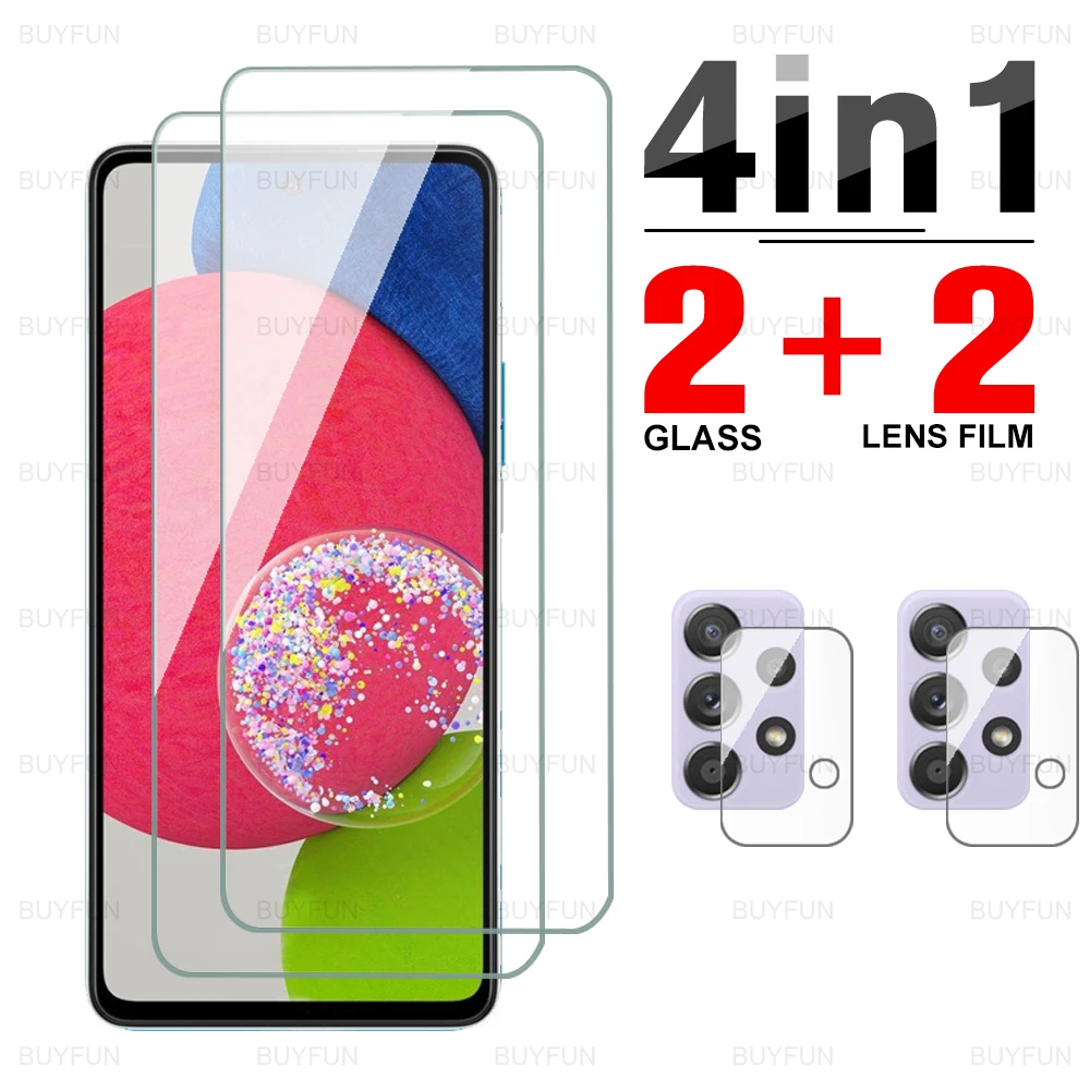 

Чехол 4 в 1 из закаленного стекла для Samsung Galaxy A52s 5G 6,5 дюймов HD, Защита экрана для galaxy a52s galax a 52s, фотопленка