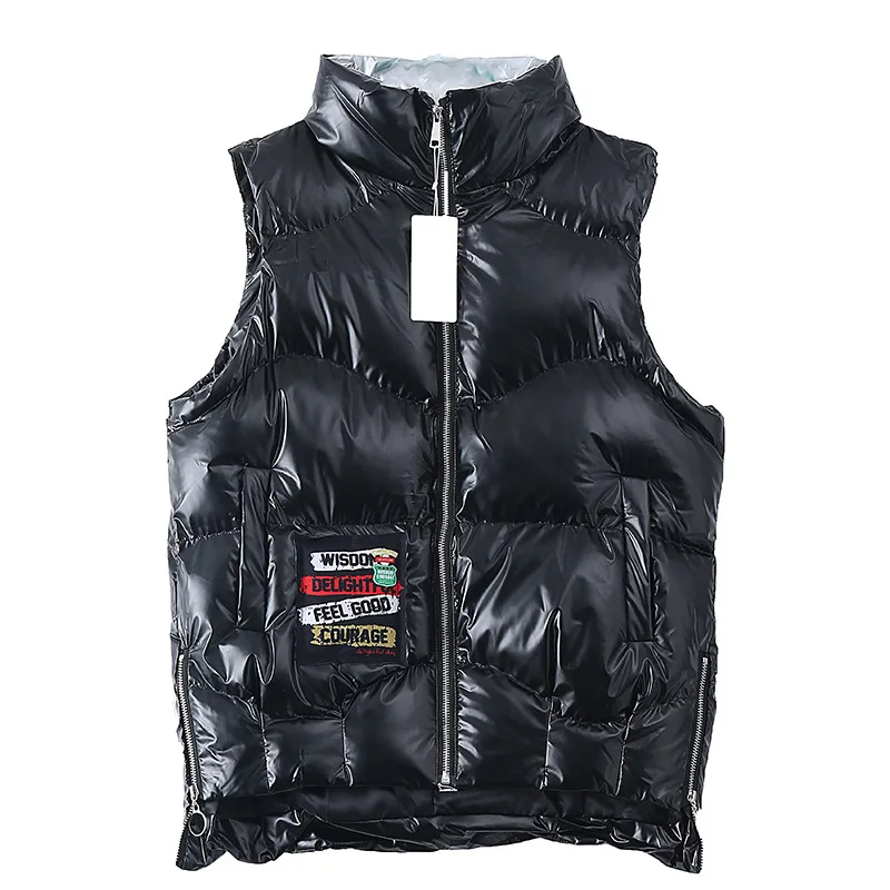 

FNOCE 2021 new spring vests for women fashion trends casual streetwear solid stand collar zipper slim women's veat warm