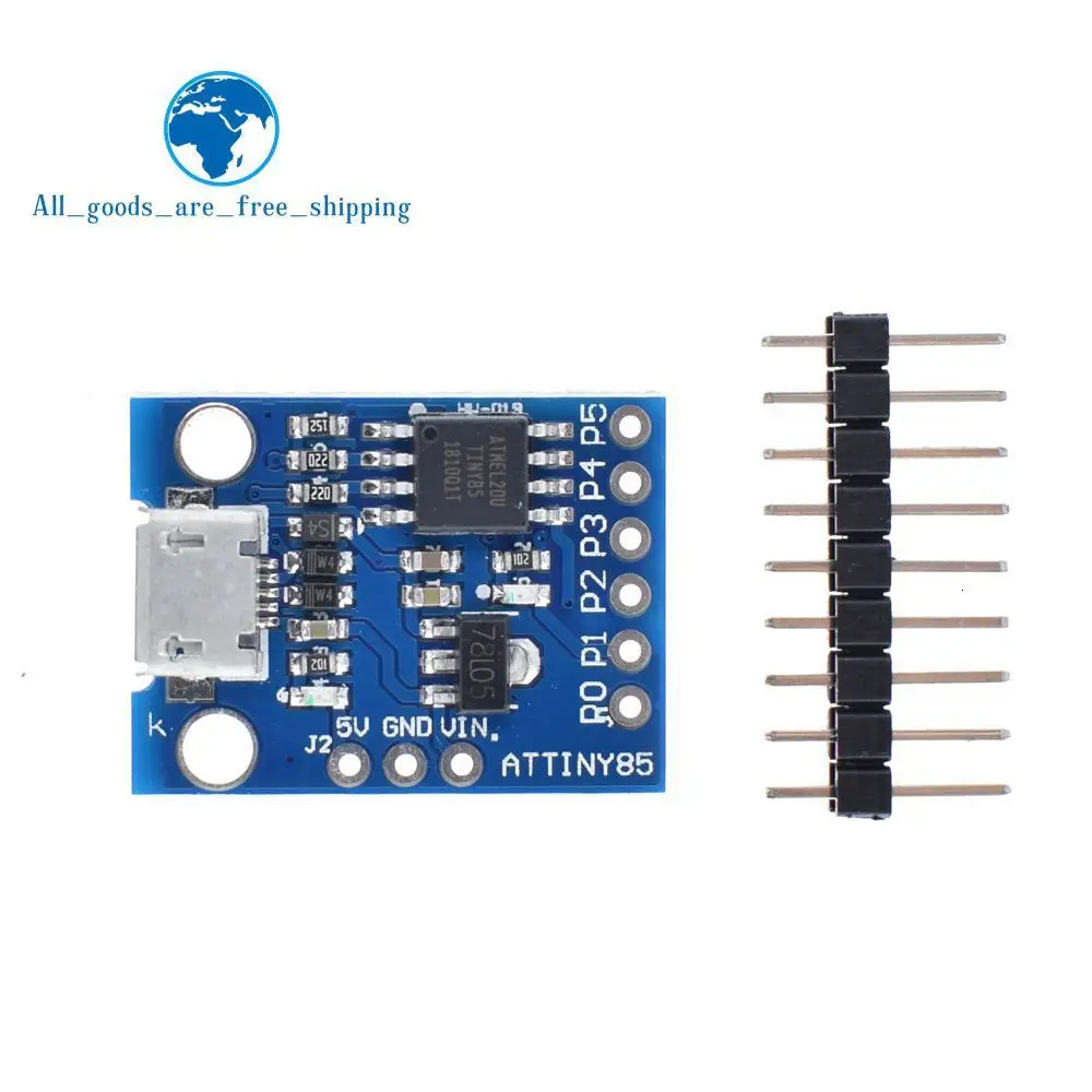 Синий черный TINY85 Digispark Kickstarter микро макетная плата ATTINY85 модуль для Arduino IIC IEC USB