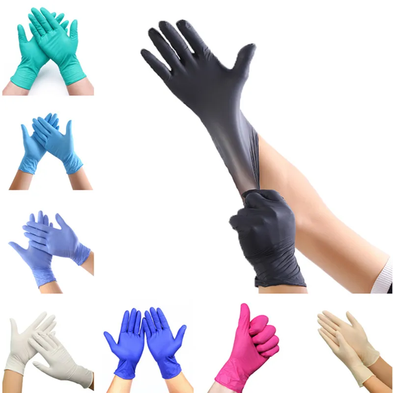 

100 шт. износостойкие одноразовые перчатки латексные перчатки для мытья посуды/кухни/работы/резины/сада универсальные для левой и правой руки