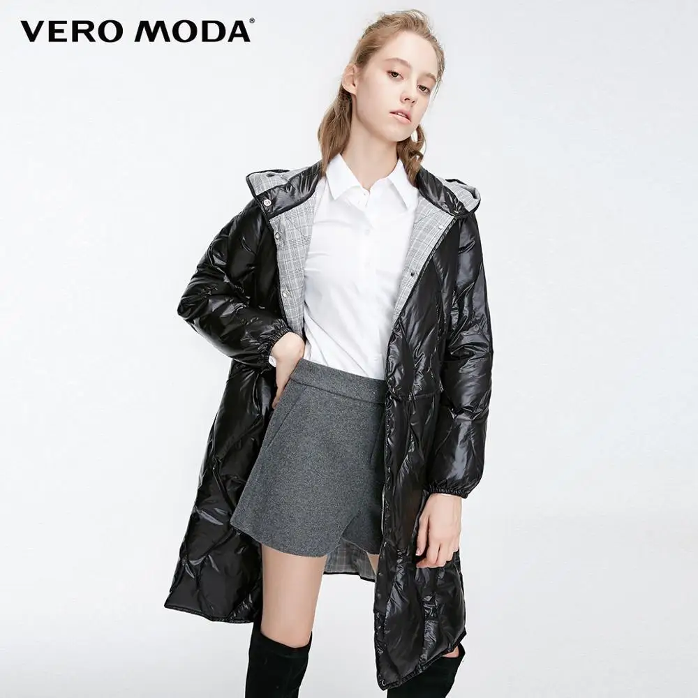 Vero Moda женская новая куртка с капюшоном на молнии с пуговицами украшенная верхняя одежда стеганая куртка парка пальто | 318422503