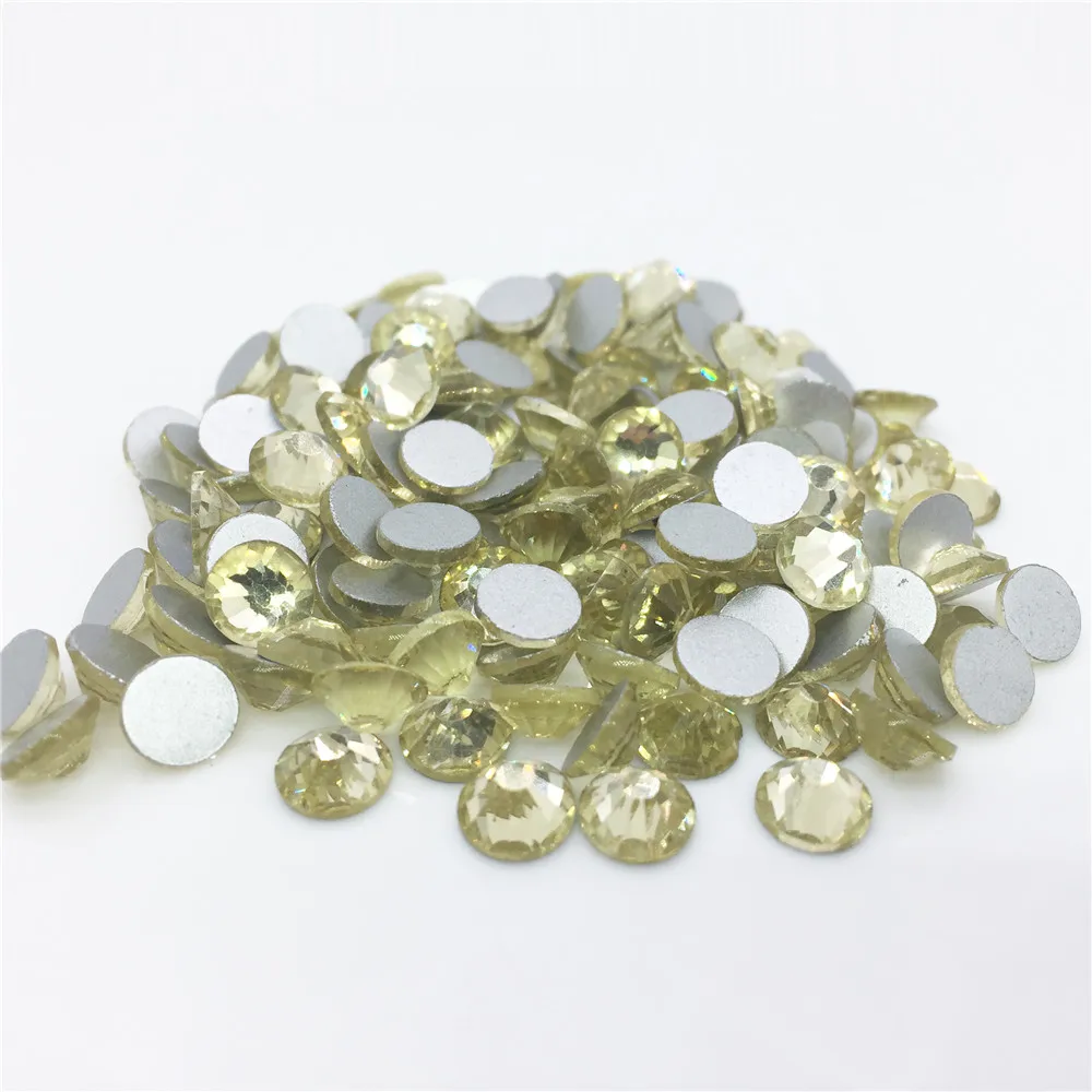Хорошее качество цветные стразы Jonquil хрустальный камень без горячей фиксации с