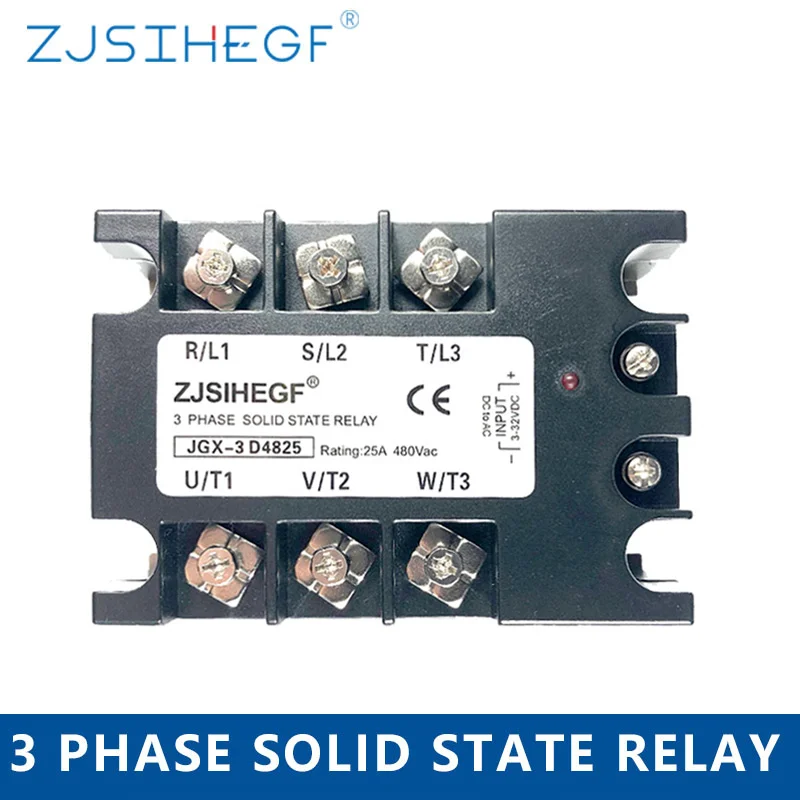 ZJSIHEGF трехфазный JGX 3 4825DA твердотельные реле SSR с стерлингового серебра для фазы