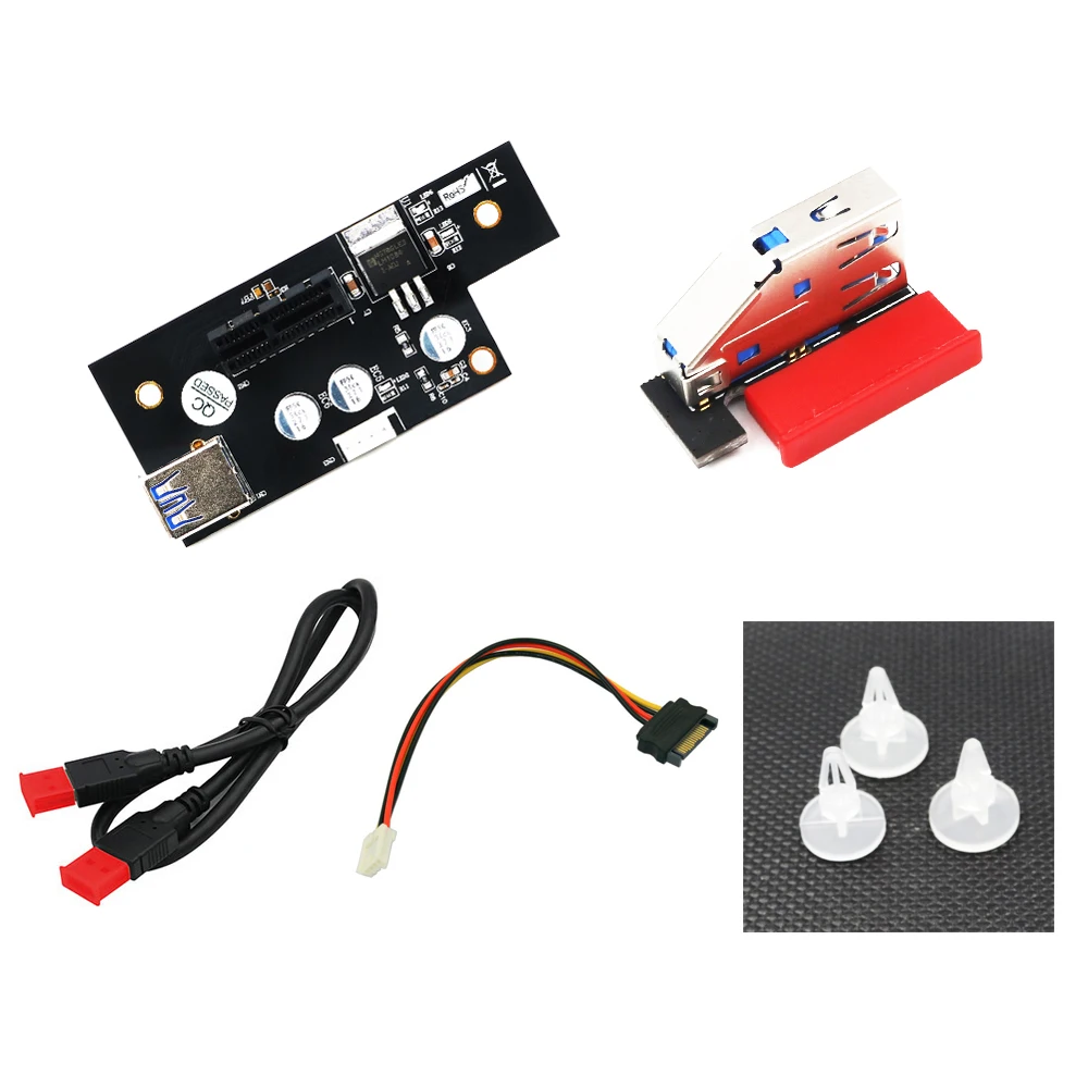 Плата расширения QINDIAN PCIE X1 Райзер USB 3.0 PCI E Express карта кабель для сетевой карты