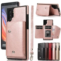 with lanyard case sfor samsung galaxy s9 s10 note 9 10 plus s10e case luxury pu leather wallet stand cover phone bags case