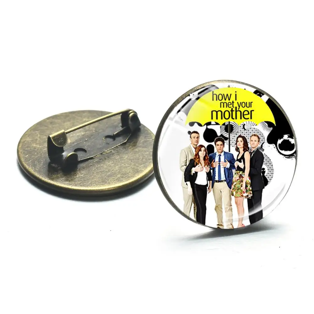Как я встретил вашу маму ТВ альбом Стекло круглый брошь на застежке HIMYM желтый