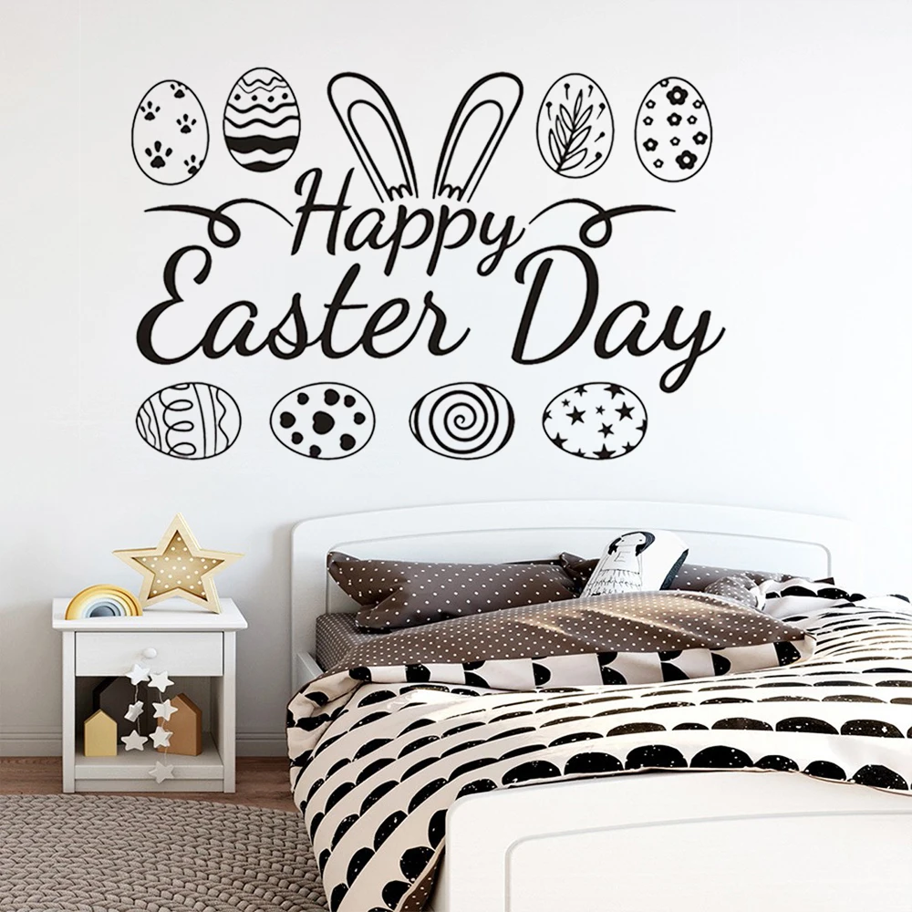 

Easter Decorations For Home Window Wall Stickers Home Decor Self-Adhesive Room Decoration Accessories Teen Girls Stickers
