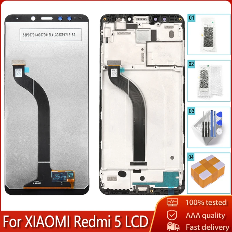ЖК экран для Xiaomi Redmi 5 дигитайзер 7 дюйма 10 точек касания олеофобное