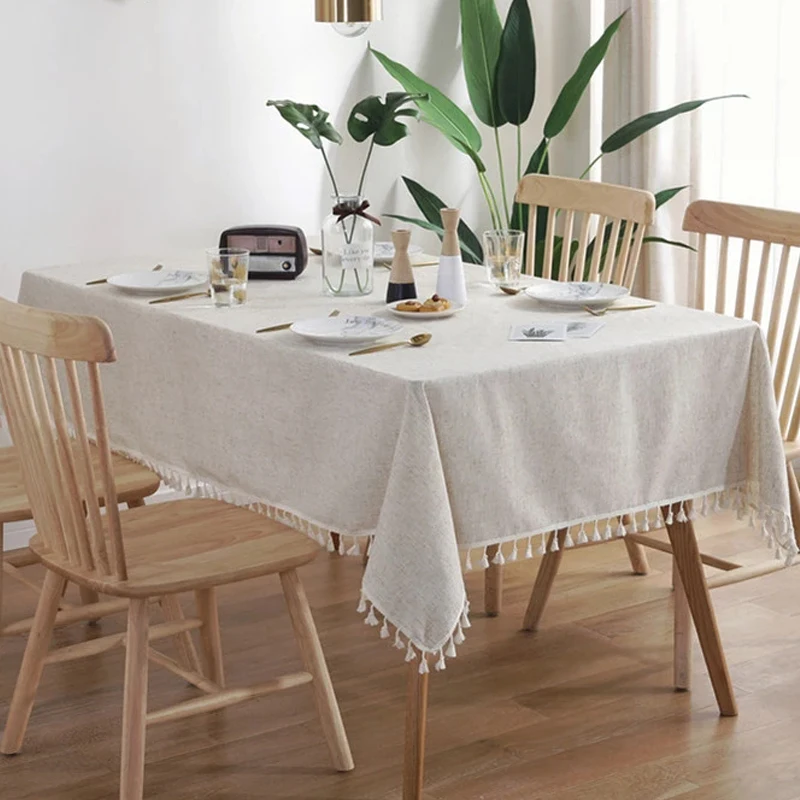 

Rectangular Linen Lace Tablecloth Dining Table Cover Table Cloths Mesas De Centro Para Sala Nappe Home Decorative Table Cloth