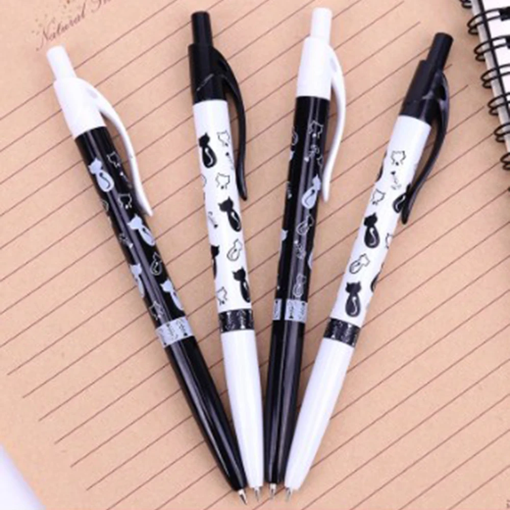 

1PC Cute Cat Ballpoint Pen Kawaii 0.5mm Blue Refill Stationery Pen For Kids Office Writing Supplies Stationery
