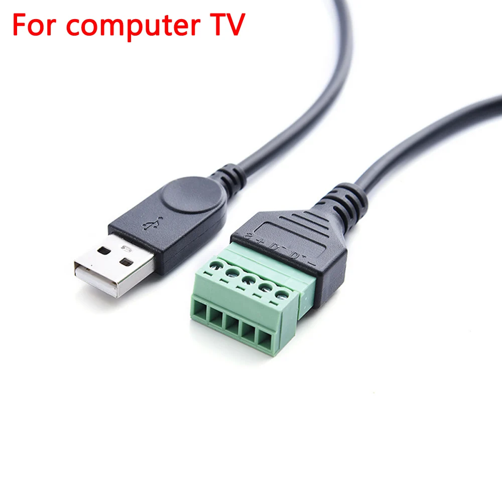 

USB 2.0 Extension Cable cable for Computer TV Data 5P Speed Data Extension Cables Male Terminal solder-free Adapter Connector