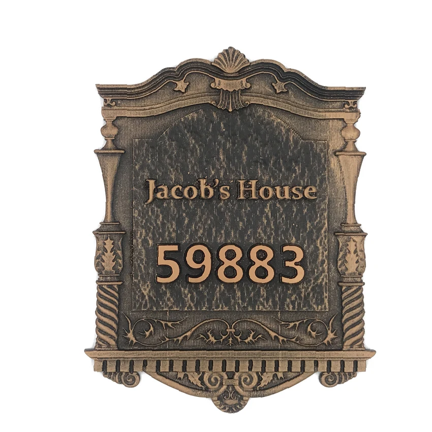 

Custom-made Apartment Villa door plate House Number European style Door Sign,Home house Name with Number Any Letters number