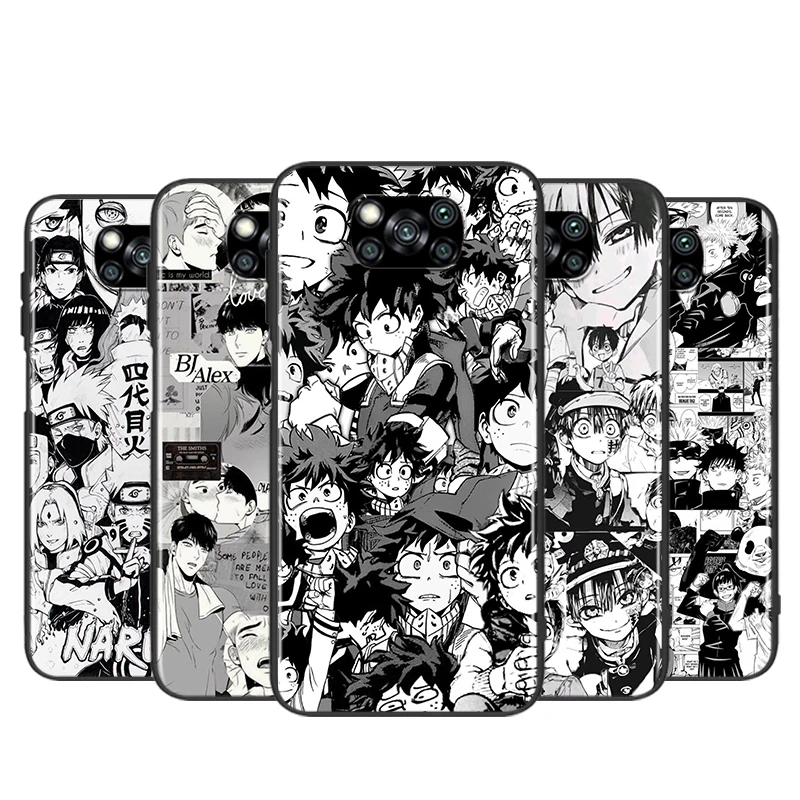 

Hot Anime Comic Hero For Xiaomi Poco X3 NFC F3 GT X2 M3 M2 5G Pro Mi A3 Lite 9SE CC9 Soft Black Phone Case Shell
