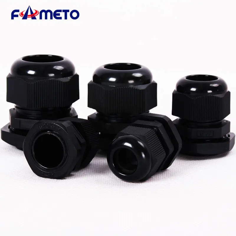 Черная кабельная втулка IP68 нейлоновый материал водонепроницаемый разъем PG7 PG9 PG11