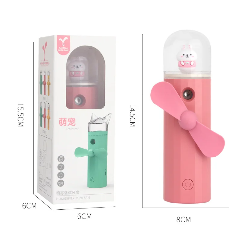 

Cute Portable Mini Usb Fans Spray Air Cooler Rechargeable Ventilador Small Travel Handheld Electric Fan Silent Cooling Home