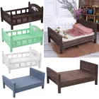 Реквизит для фотосъемки новорожденных, винтажная съемная деревянная детская кроватка, детская кроватка, мебель для студии, аксессуары для фотосъемки