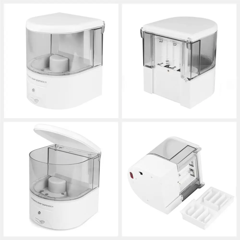 

600ml Automatic Soap Dispenser Touchless Sensor Hand Sanitizer Shampoo Detergent Dispenser Wall Mounted For Bathroom Kitchen