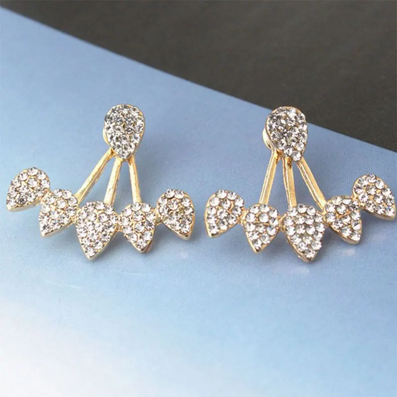 Full Diamond Star Personalized Earrings Female 2021 Retro Golden Metal Charming Jewelry Gift Party | Украшения и аксессуары