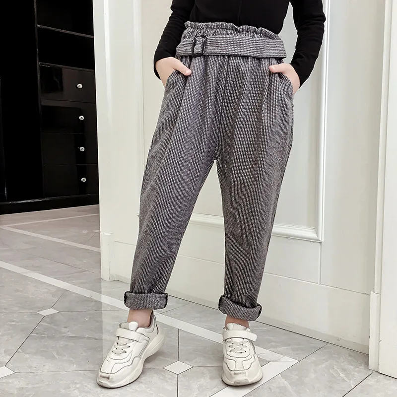 Брюки для девочек новинка 2019 высококачественные детские осенне зимние брюки в